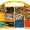 hardware assortment in 12 compartment box