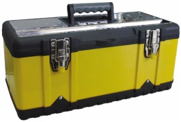 tool case with steel sheet with plastic tray
