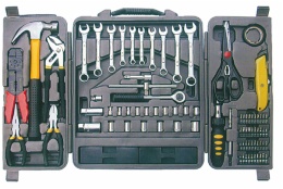 Multi-purpose tools kit in blow mould case