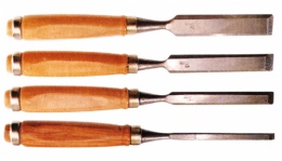 4pcs wood chisel with bi-material handle