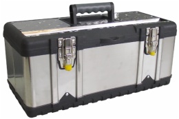 tool case with stainless steel sheet with plastic tray